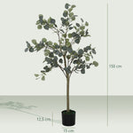 Artificial Eucalyptus Tree, Large 150 cm, Cement