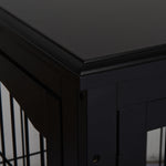 Dog House Table Top Indoor Cage, MDF Metal, Black