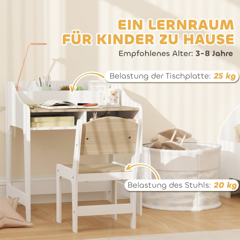 Children's Desk Set, Storage, Chair, Wood