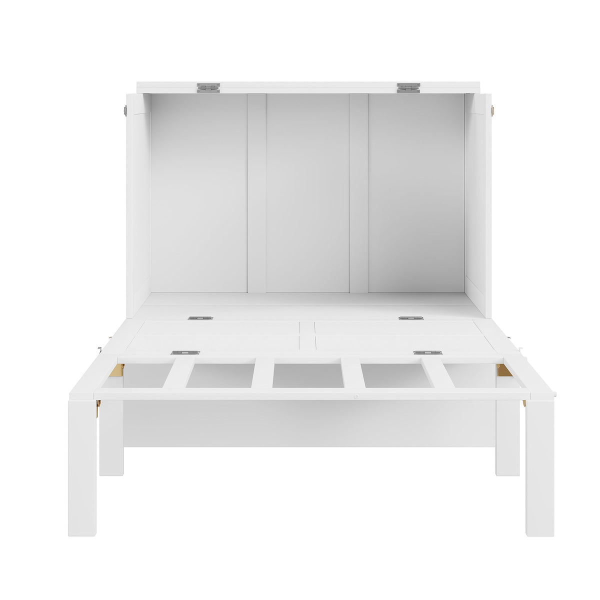 Wall Bed, 90x200 cm, Slatted Frame, Youth, White