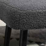 Footstool Square, Living Room & Bedroom, Dark Grey Cashmere Effect