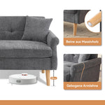 Sofa, Double Upholstered with Thick Cushions, Chenille Fabric