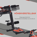 Sit Up Bench Adjustable Abdominal Trainer Padded Red Black