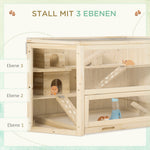 Small Animal Cage, Hamster Rodent with Ramp Seesaw, Fir Wood