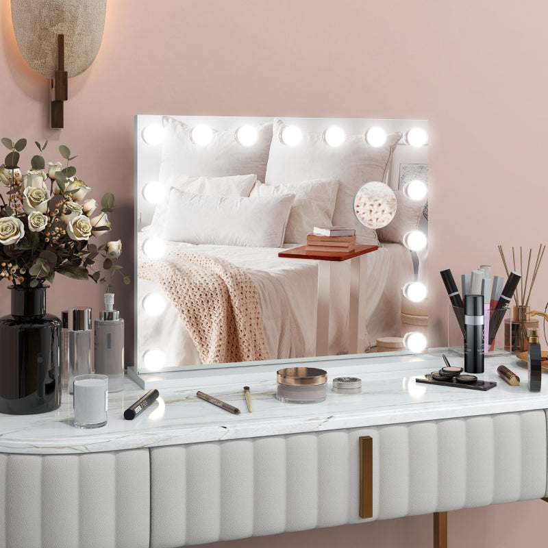 LED Vanity Mirror, 3 Light Modes, Dimmable, USB, White