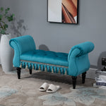 Bench Upholstered Stool, Polyester Foam, Blue