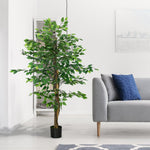 Ficus Tree Artificial Plant, Lifelike 150cm, Green