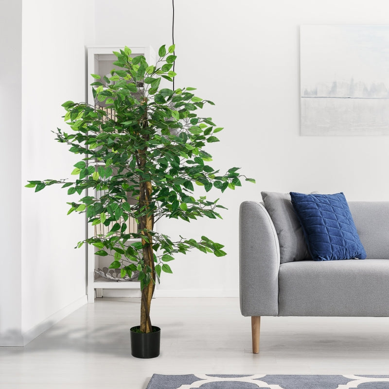 Ficus Tree Artificial Plant, Lifelike 150cm, Green