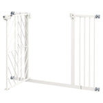 Stair Gate, Automatic Drill-Free Door Barrier, White