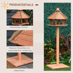 Birdhouse, Feeder Wooden Bird Villa, Natural