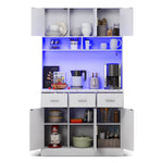Multifunctional Buffet 100x40x180cm LED App Control Drawers Shelves Power Outlets