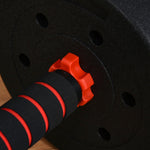 2-in-1 Dumbbell Set Adjustable 25kg Short & Long Barbell