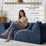 Modern 2-Seater Loveseat Space-Saving Cushions - Velvet