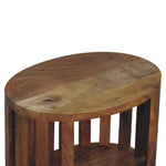 Ariella Single Open Shelf Bedside Piece, Solid Wood Brown
