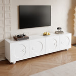 Modern Low TV Cabinet 180.5x38x50cm - White