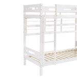 Bunk Bed 90x200 with Drawers & Storage Shelf, White Pine