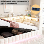 Upholstered Sofa Bed 90x200 with Hydraulic Storage, Beige Velvet