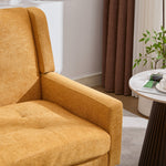 Accent Armchair Set, 2-Piece Single and Double Chairs with High-Density Foam and Solid Wood Legs, Durable Fabric
