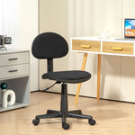 Office Chair Ergonomic Desk, Height-Adjustable Swivel, Black Fabric