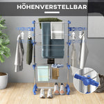 Clothes Dryer Tower, 3 Levels, Foldable, Steel Blue