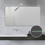 Bathroom Vanity Mirror 70x90CM Wall-Mounted Anti-Fog Waterproof Silver Glass