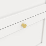 Rotating Standing Table 360° with 4 Drawers & Open Shelves - White