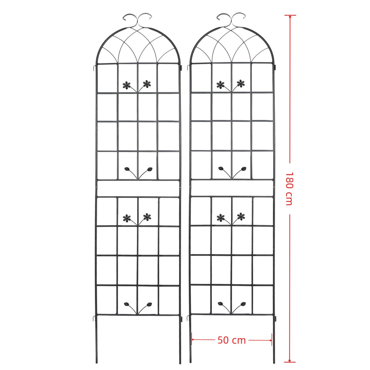 Garden Trellis, 2 Pack Climbing Plants, Metal