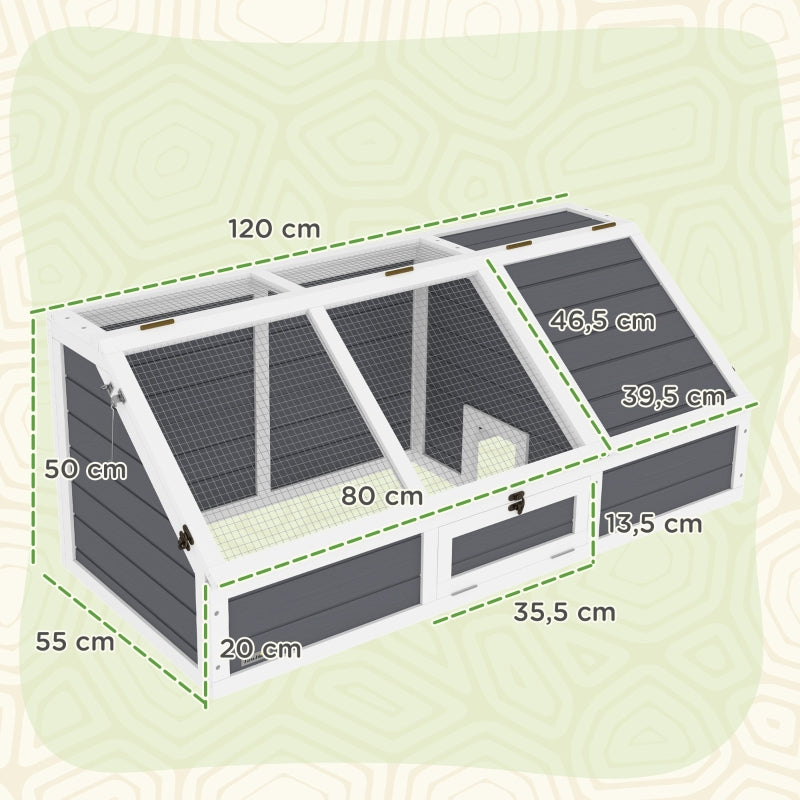 Turtle Box, Bottomless Outdoor Enclosure, Light Gray