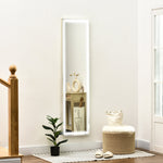 Wall Mirror, LED Standing Full Length, Aluminum Silver Gold