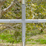 Chicken Coop Free-Range Enclosure, 280 x 380 x 197 cm, Steel