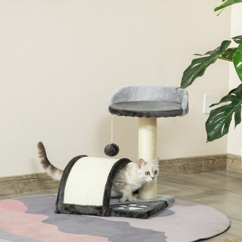 Cat Tree, Play Balls Sisal Rope Scratching Posts, Grey