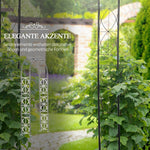 Archway Trellis Planting Arch Garden Roof 114x30x230cm for Climbing Plants, Metal Black