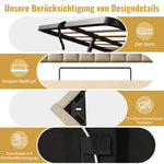 Upholstered Double Bed 180x200cm Hydraulic Base, Beige Bouclé