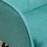 Rocking Chair with Footstool, Armchair Nursing Chair 130kg Linen Look
