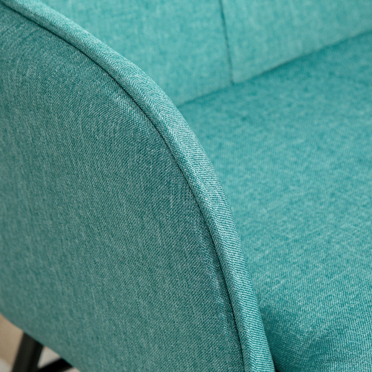 Rocking Chair with Footstool, Armchair Nursing Chair 130kg Linen Look