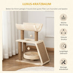 Cat Tree, with Toys and Cat Bed, 60x30x76 cm, Natural