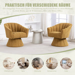 360° Swivel Chair with Ergonomic Cushions and Wraparound Armrests, Mustard Yellow