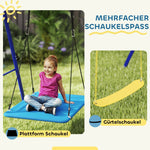 Swing Set, 3 Children, 120 kg Load Capacity, Outdoor Swings, Colorful