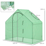 Foil Greenhouse, Tomato House 180x100x168cm with Window and Door, Steel/PVC Plastic