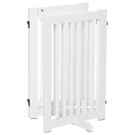 Wooden Dog Gate, Freestanding Adjustable Foldable, White