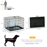 Dog Crate Transport Box, Foldable Metal, Black