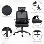 Office Chair Ergonomically Adjustable, Headrest, Armrests, Swivel, Rocking Function