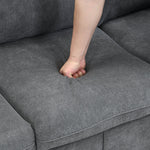 Corner Sofa U-Shaped Three-Seater Modular with Storage & Sleeping Function, Chenille
