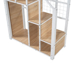 Loft Bed, Safety Ladder & Storage, White