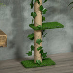 Cat Tree, Height Adjustable Jute, Green and Yellow