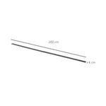 Sliding door fitting set 200 cm complete with rails, rollers, anti-jump devices, door stop, floor guide, carbon steel brown