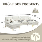 Modern Large Chenille U-Shape Sectional Sofa, Double Reclining Seats, for Living Room, Bedroom, Office, Apartment, Villa, Home, by the Fireplace