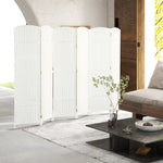 Room Divider 6-Panel Foldable Privacy Screen, White
