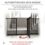 Pet Safety Gate, No Drilling Stair Gate, Metal Plastic, Black