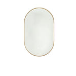 Oval Bathroom Mirror 50x80cm LED Anti-Fog Brushed Gold Frame